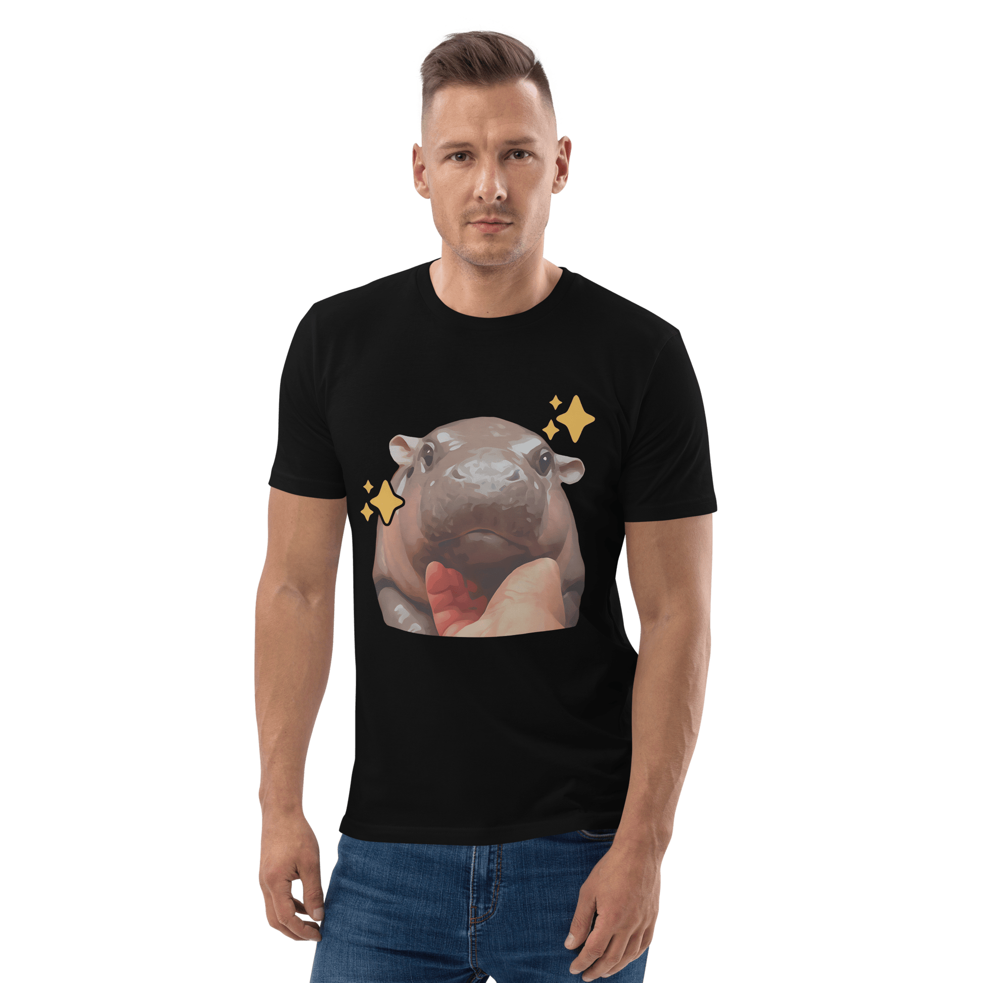 Moo Deng Premium Organic T-Shirt Meme - Heather Grey | Shirtposting