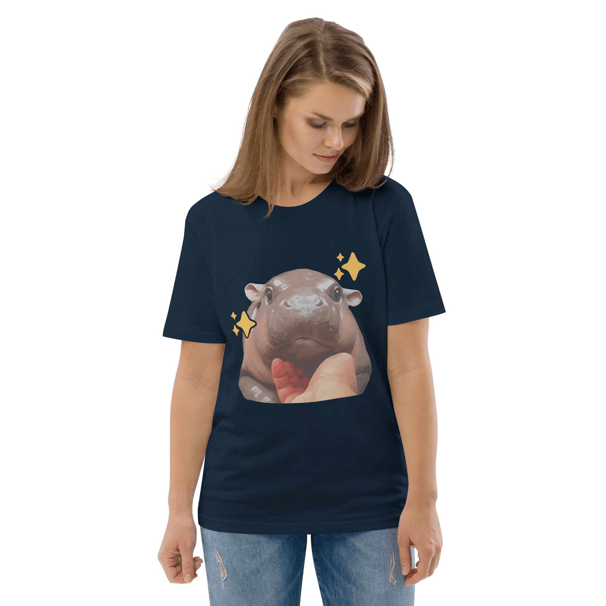 Moo Deng Premium Organic T-Shirt Meme - Heather Grey | Shirtposting