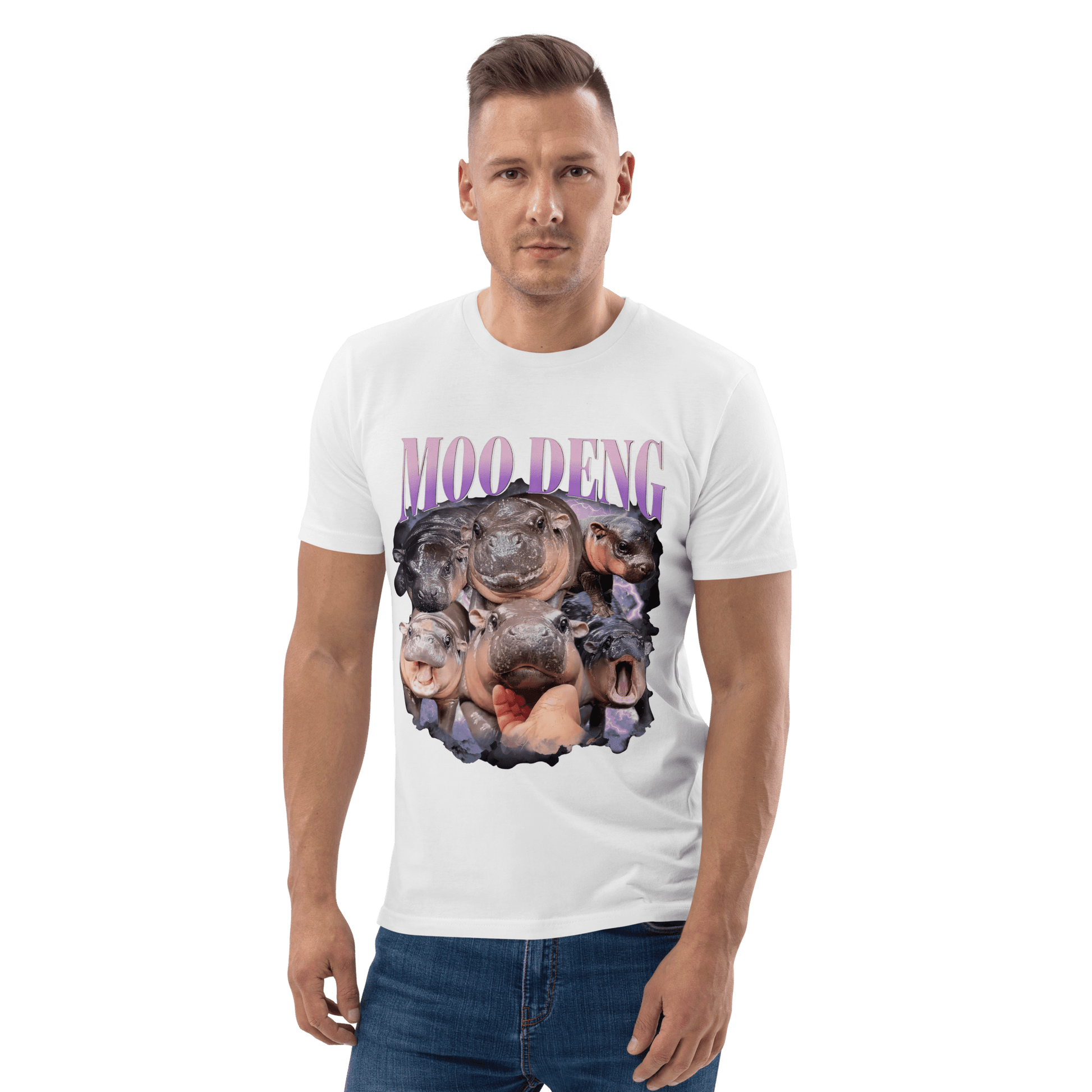 Moo Deng Premium Organic T-Shirt Meme - Lavender | Shirtposting