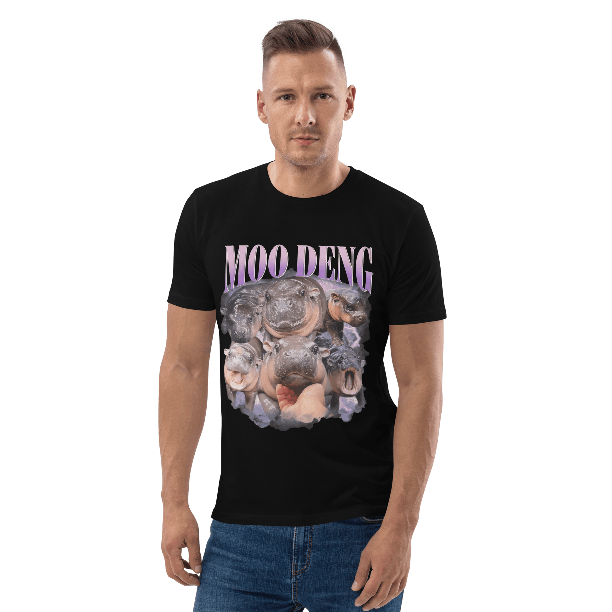 Moo Deng Premium Organic T-Shirt Meme - Lavender | Shirtposting