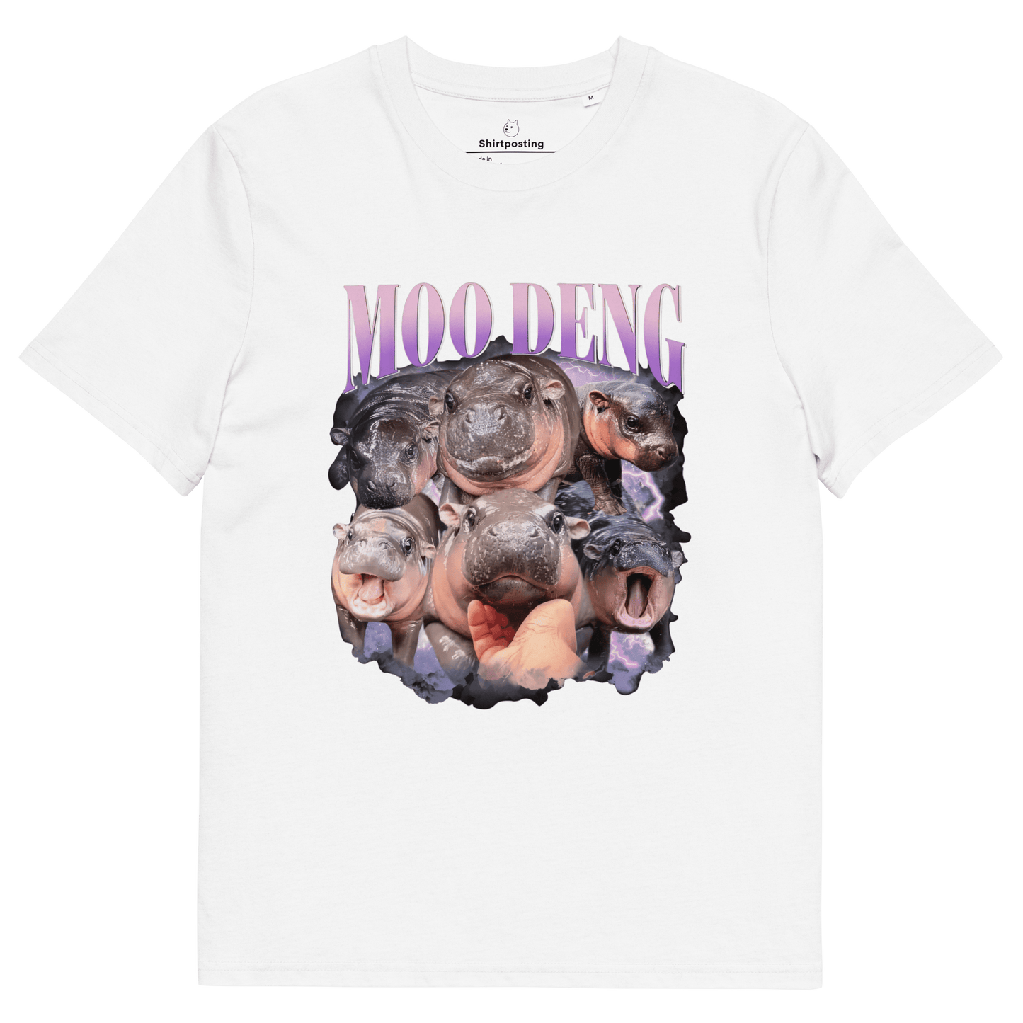 Moo Deng Premium Organic T-Shirt Meme - White | Shirtposting