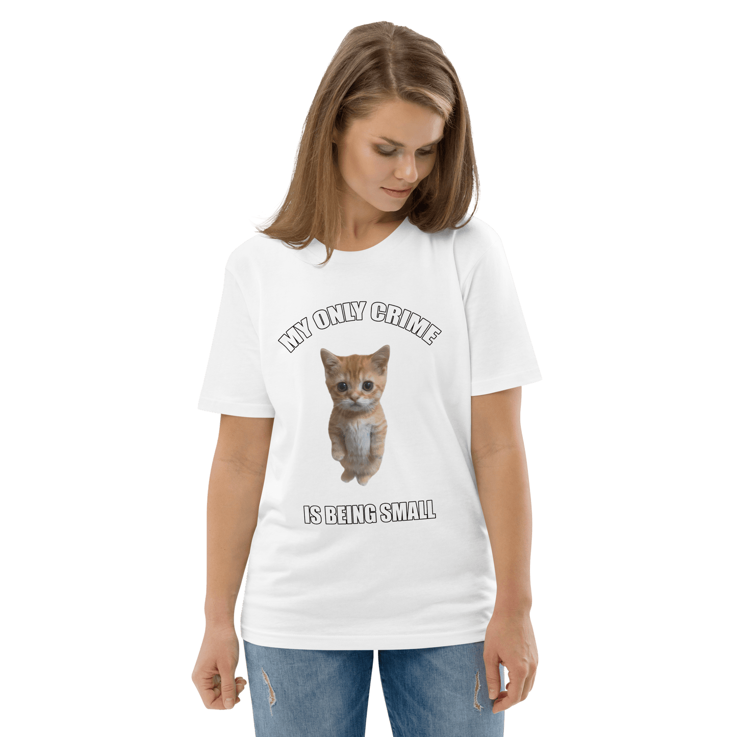 My Only Crime Is Being Small Premium Organic T-Shirt Meme - Fraiche Peche | Shirtposting