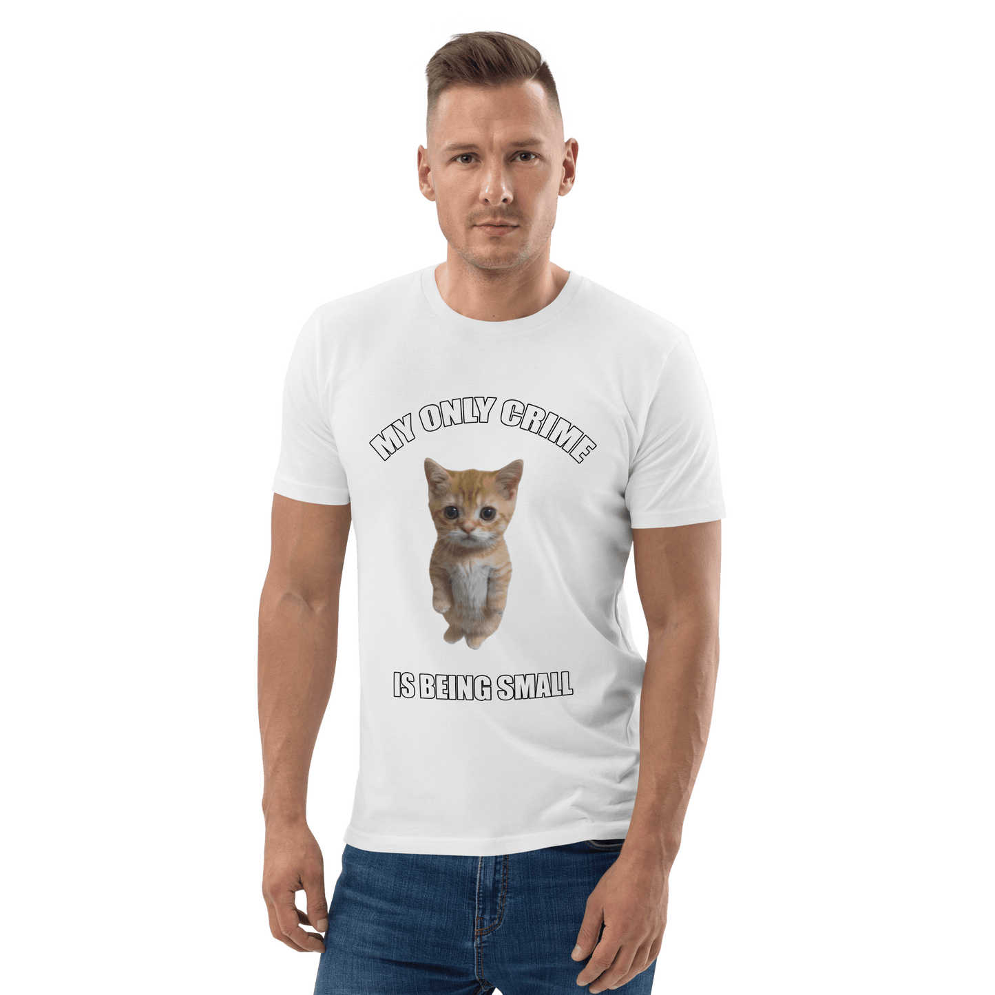 My Only Crime Is Being Small Premium Organic T-Shirt Meme - White | Shirtposting
