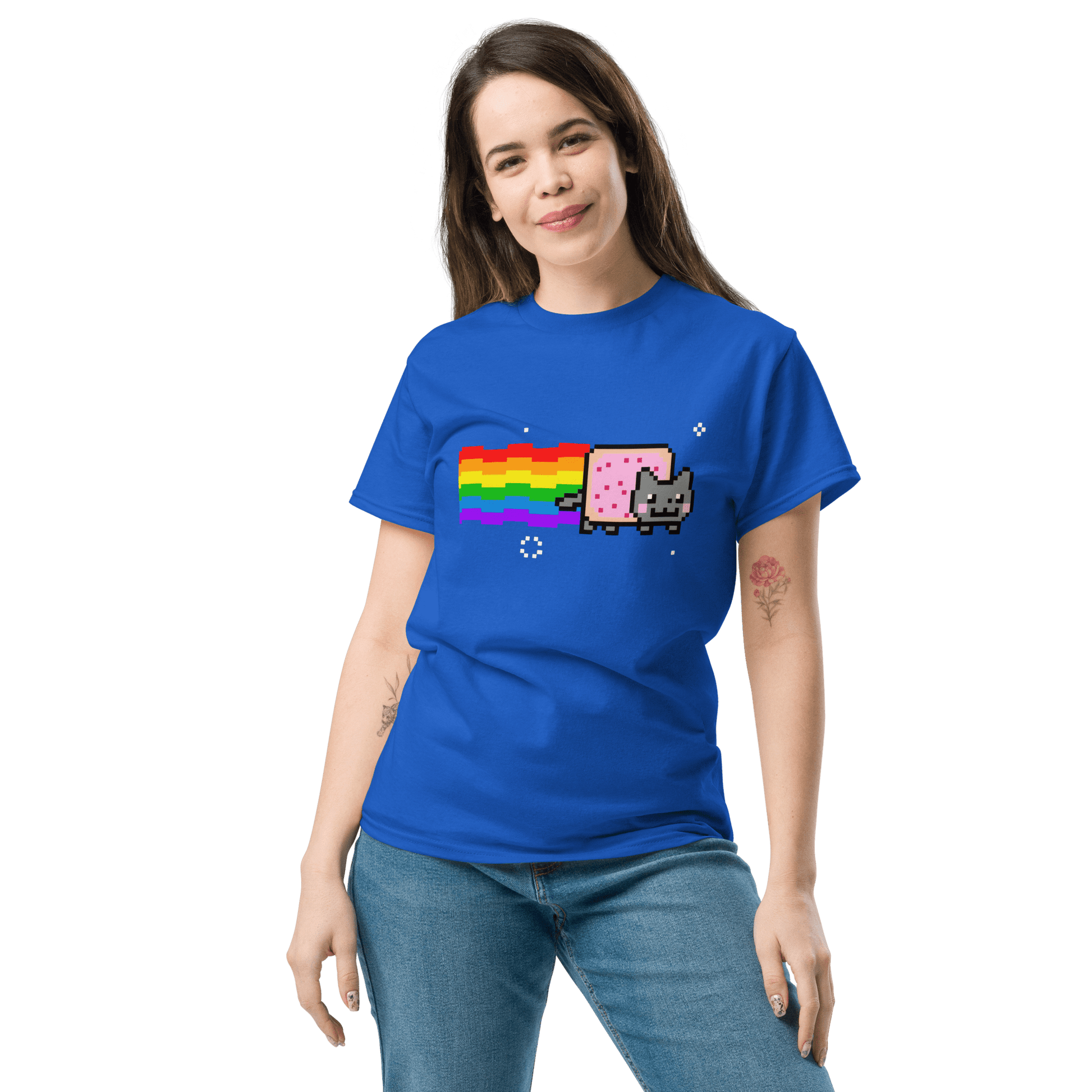 Nyan Cat Classic T-Shirt Meme - Royal | Shirtposting
