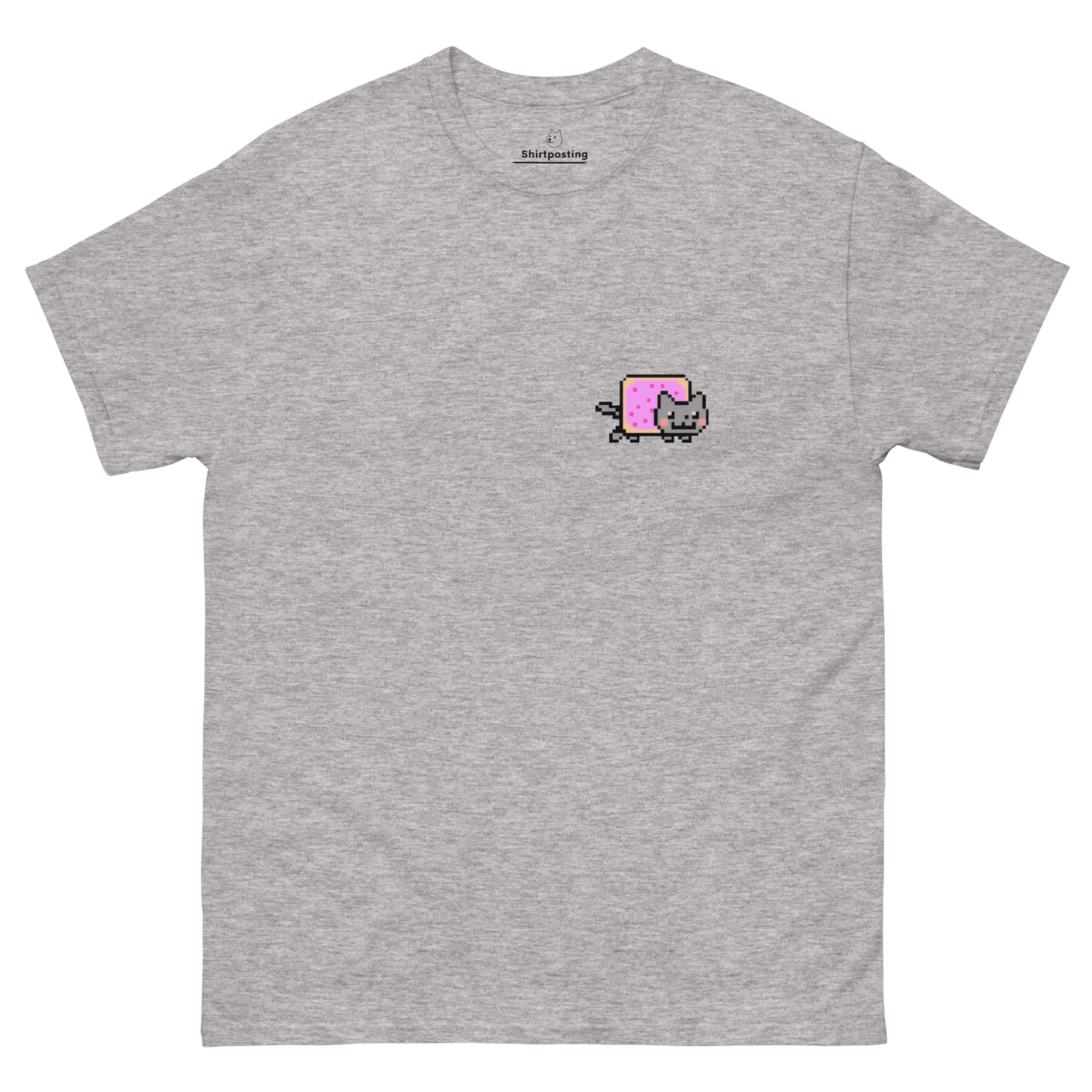 Nyan Cat Classic T-Shirt Meme - Sport Grey | Shirtposting