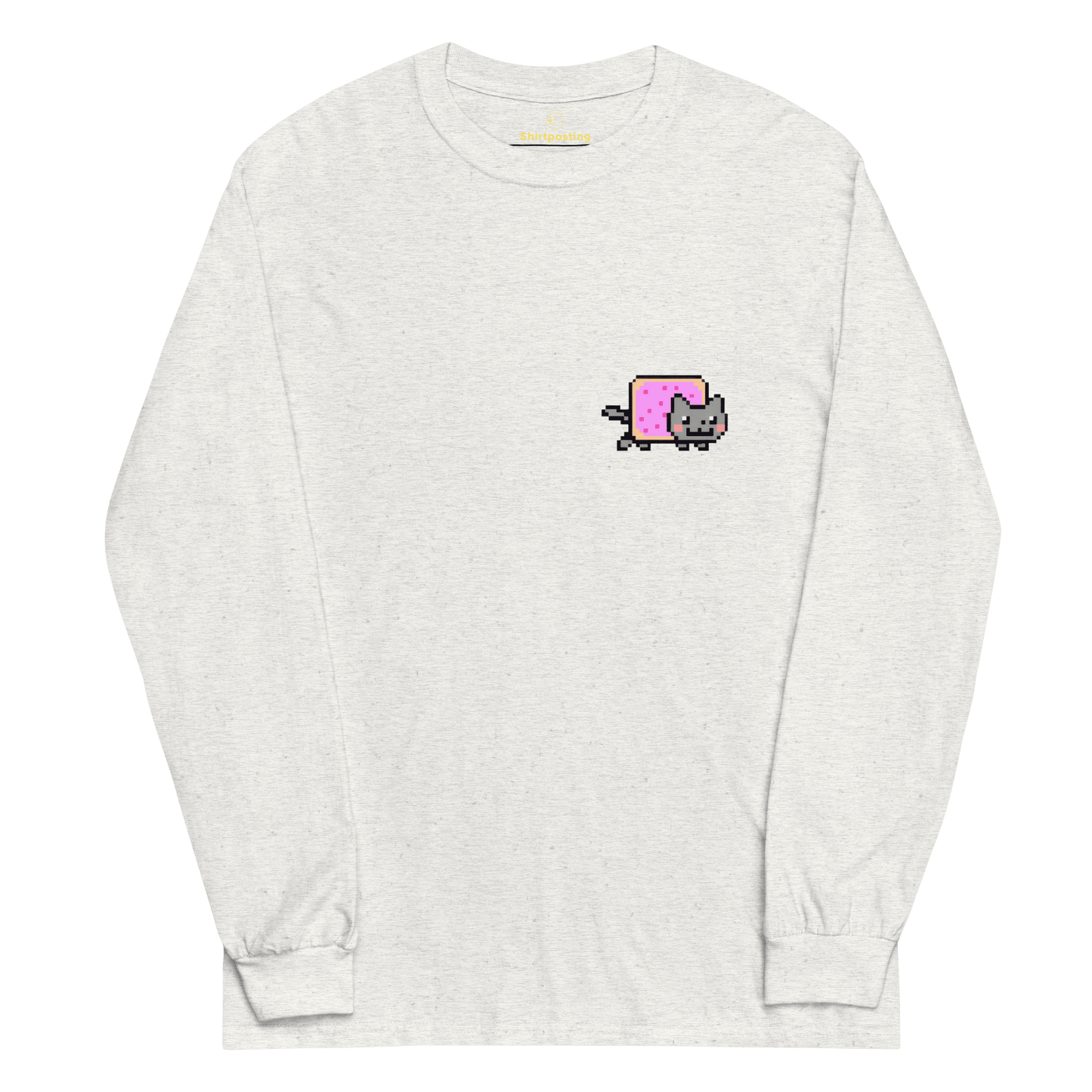 Nyan Cat Long Sleeve T-Shirt Meme - Ash | Shirtposting