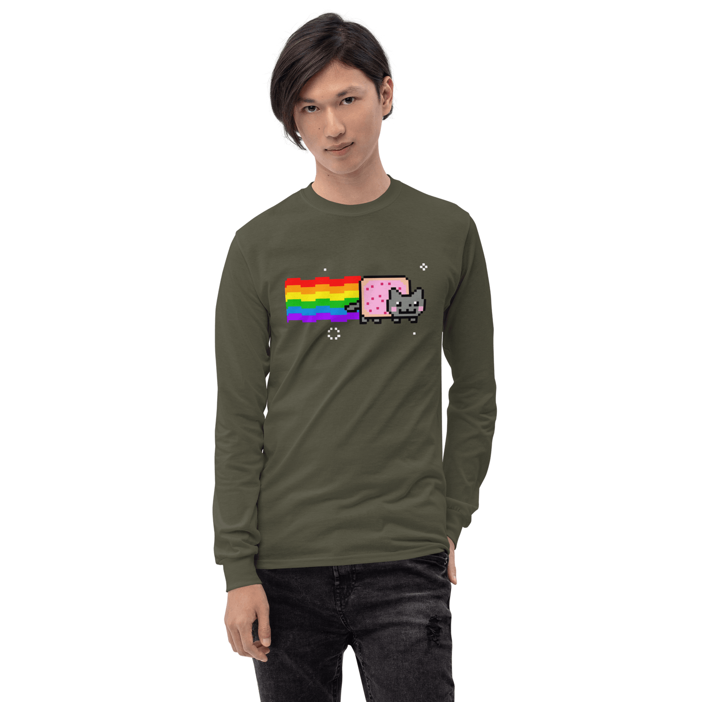 Nyan Cat Long Sleeve T-Shirt Meme - Royal | Shirtposting
