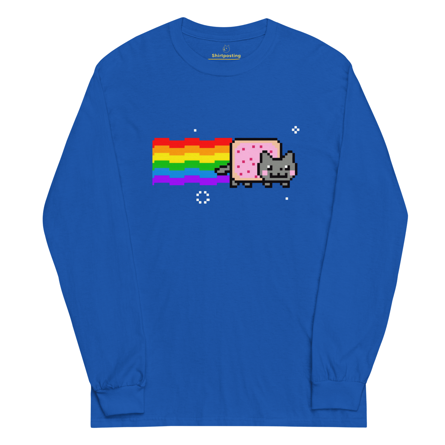 Nyan Cat Long Sleeve T-Shirt Meme - Royal | Shirtposting