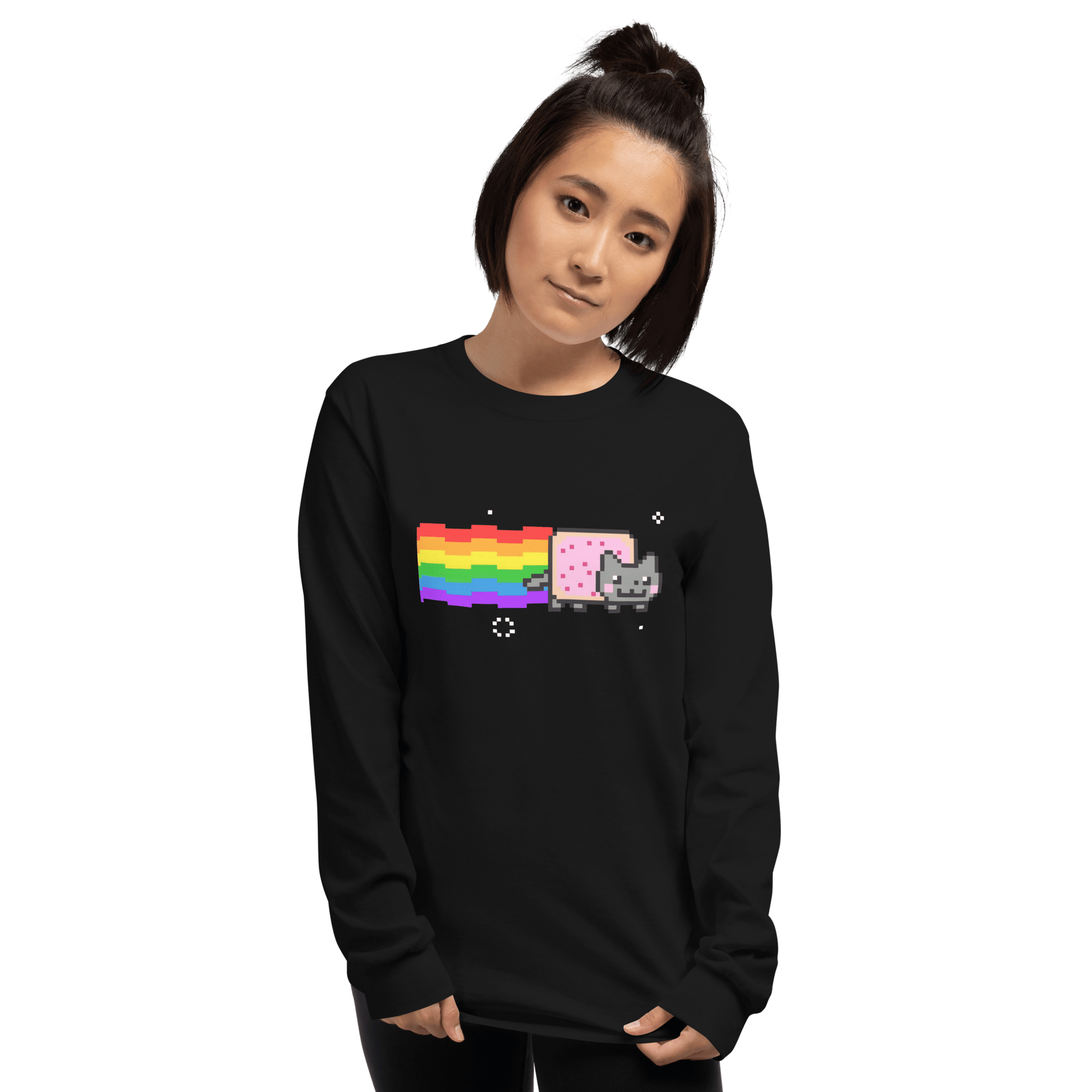 Nyan Cat Long Sleeve T-Shirt Meme - Royal | Shirtposting