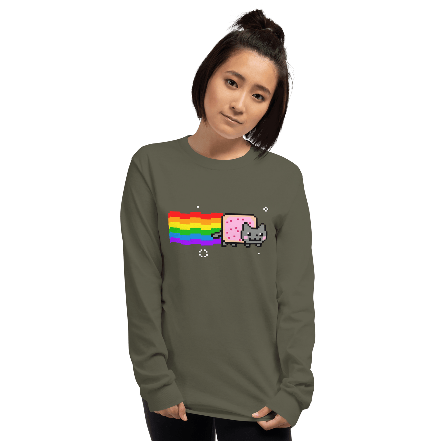 Nyan Cat Long Sleeve T-Shirt Meme - Royal | Shirtposting