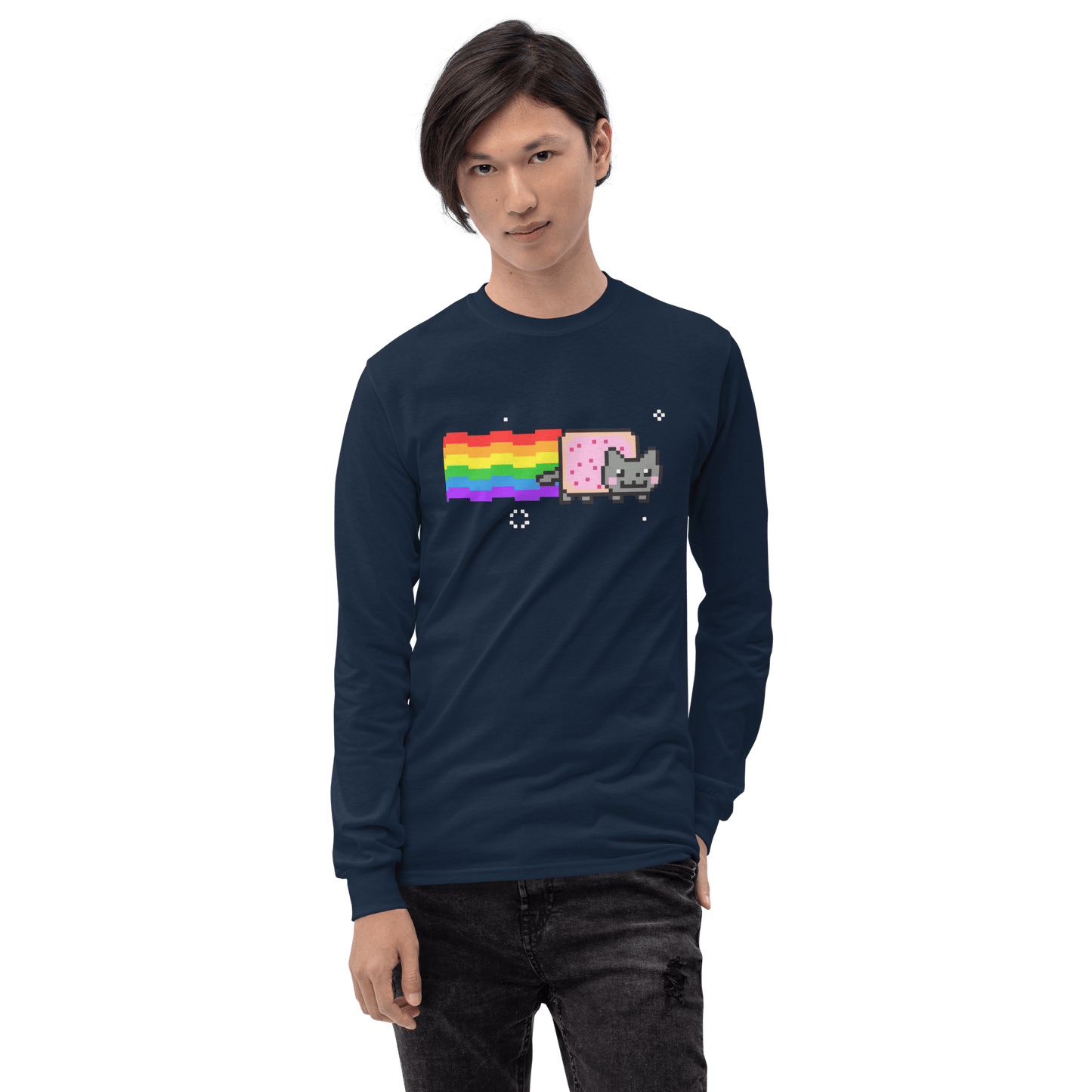 Nyan Cat Long Sleeve T-Shirt Meme - Royal | Shirtposting