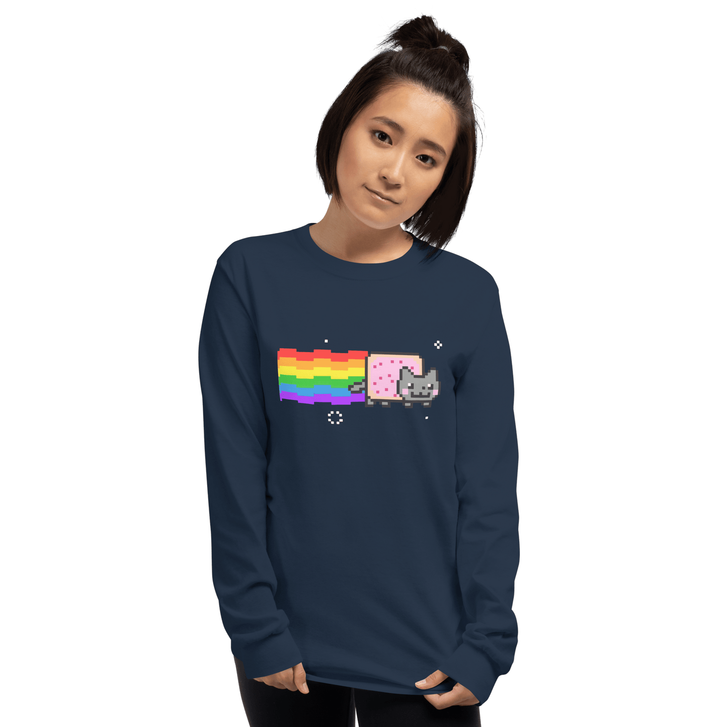 Nyan Cat Long Sleeve T-Shirt Meme - Royal | Shirtposting