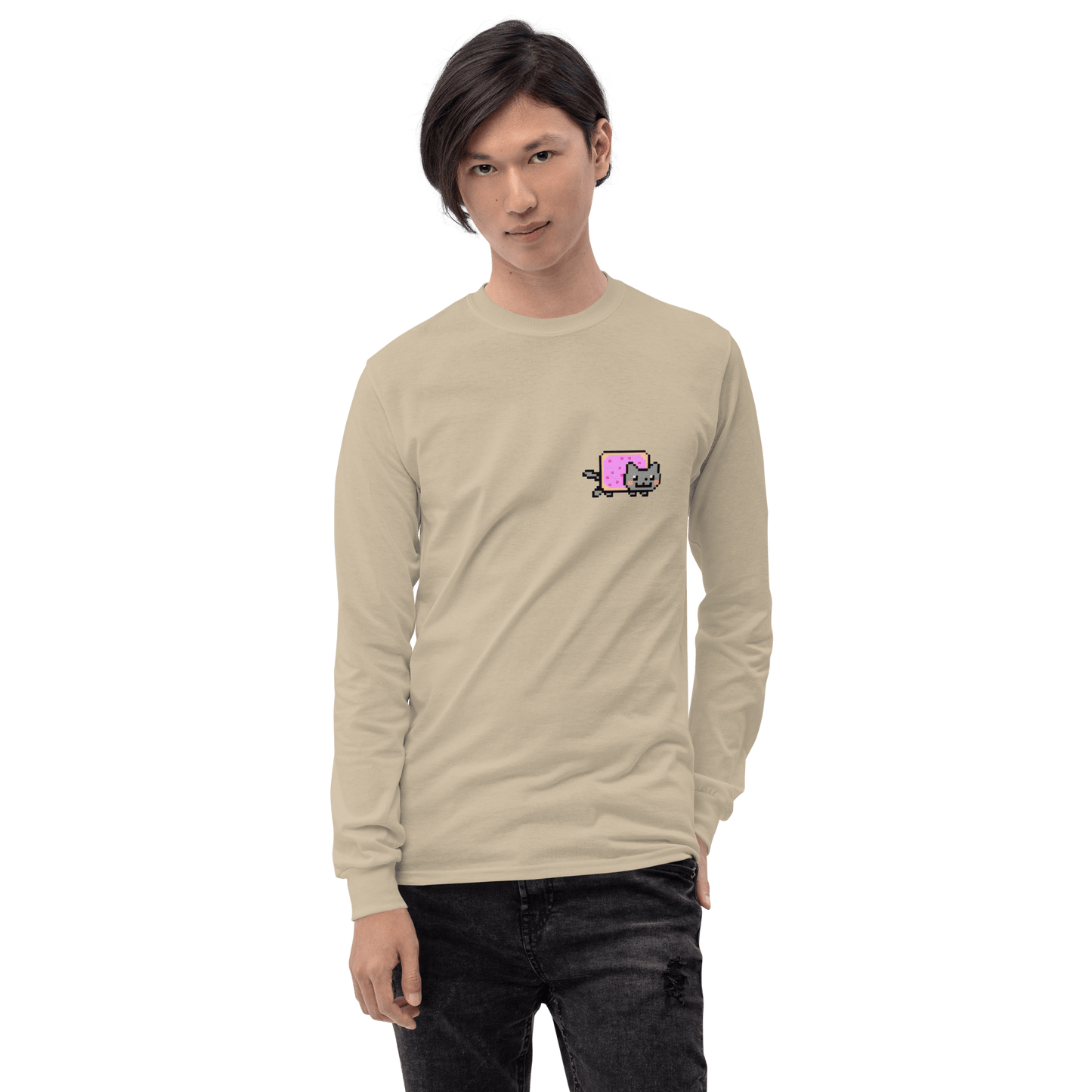Nyan Cat Long Sleeve T-Shirt Meme - Sport Grey | Shirtposting