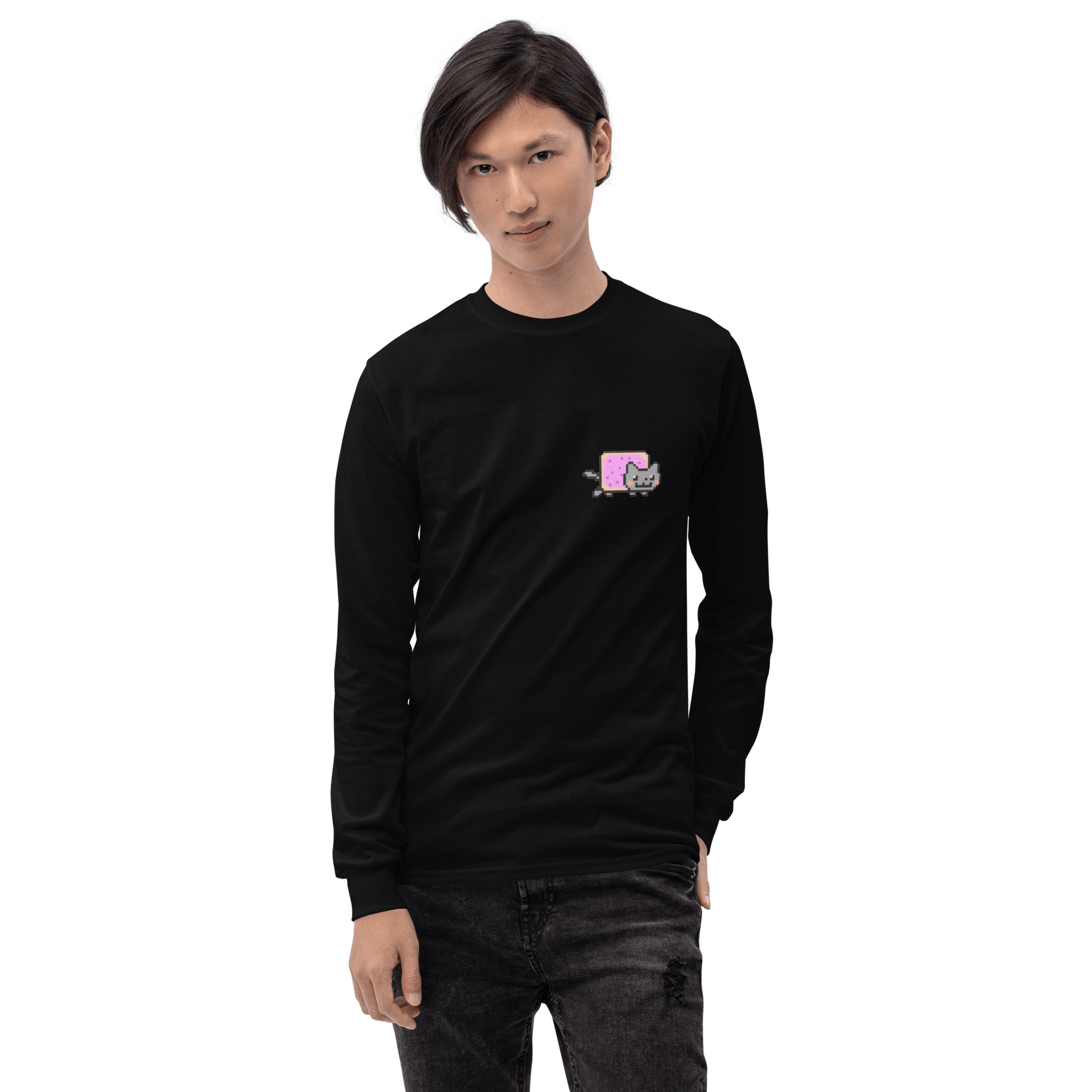 Nyan Cat Long Sleeve T-Shirt Meme - Sport Grey | Shirtposting