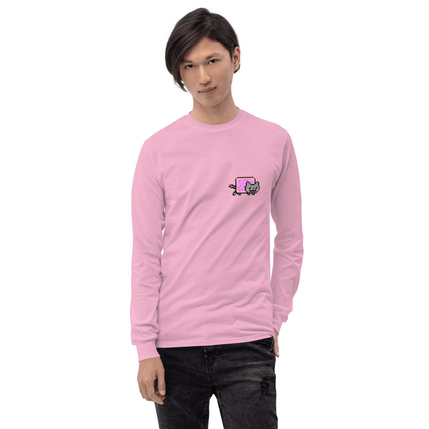 Nyan Cat Long Sleeve T-Shirt Meme - Sport Grey | Shirtposting