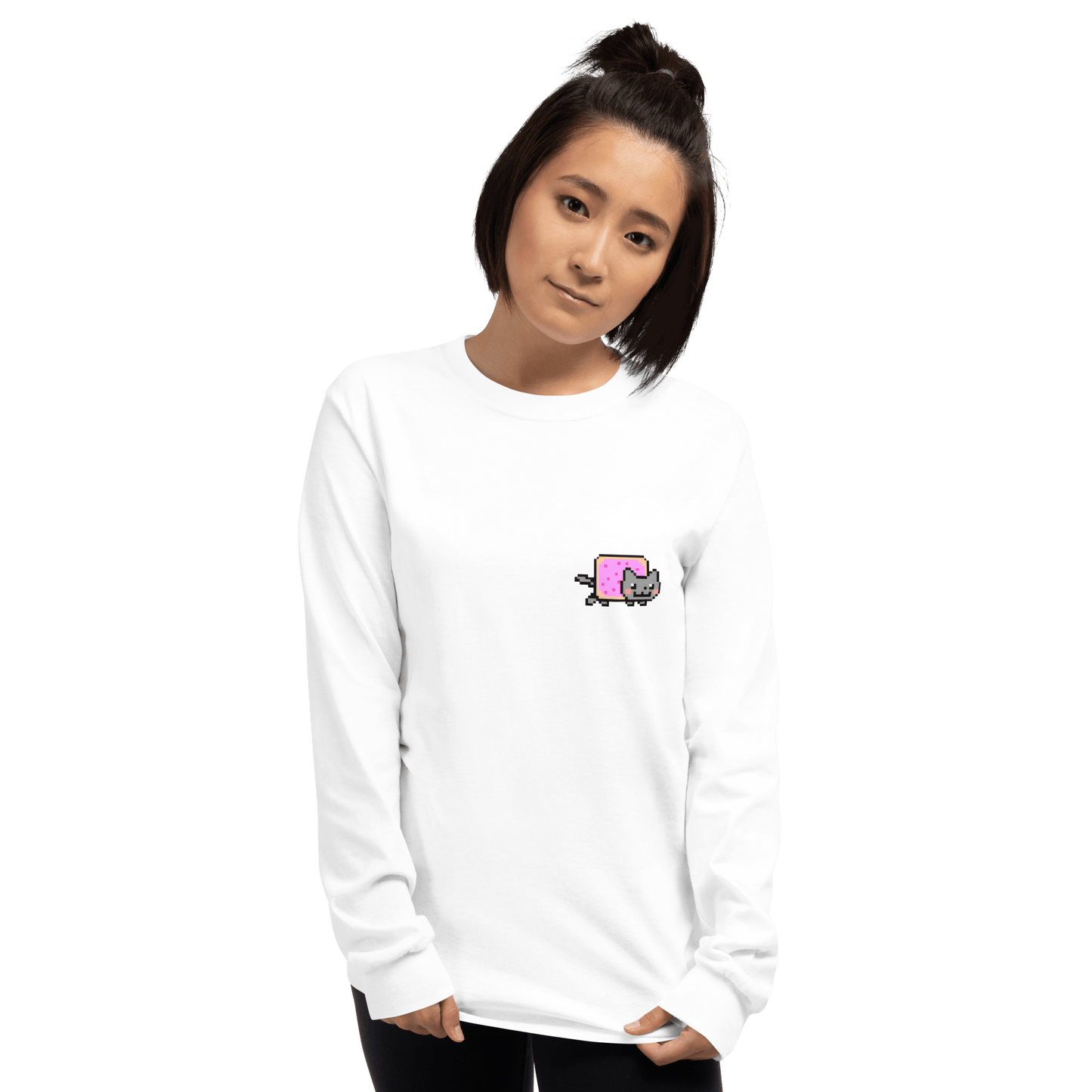 Nyan Cat Long Sleeve T-Shirt Meme - Sport Grey | Shirtposting
