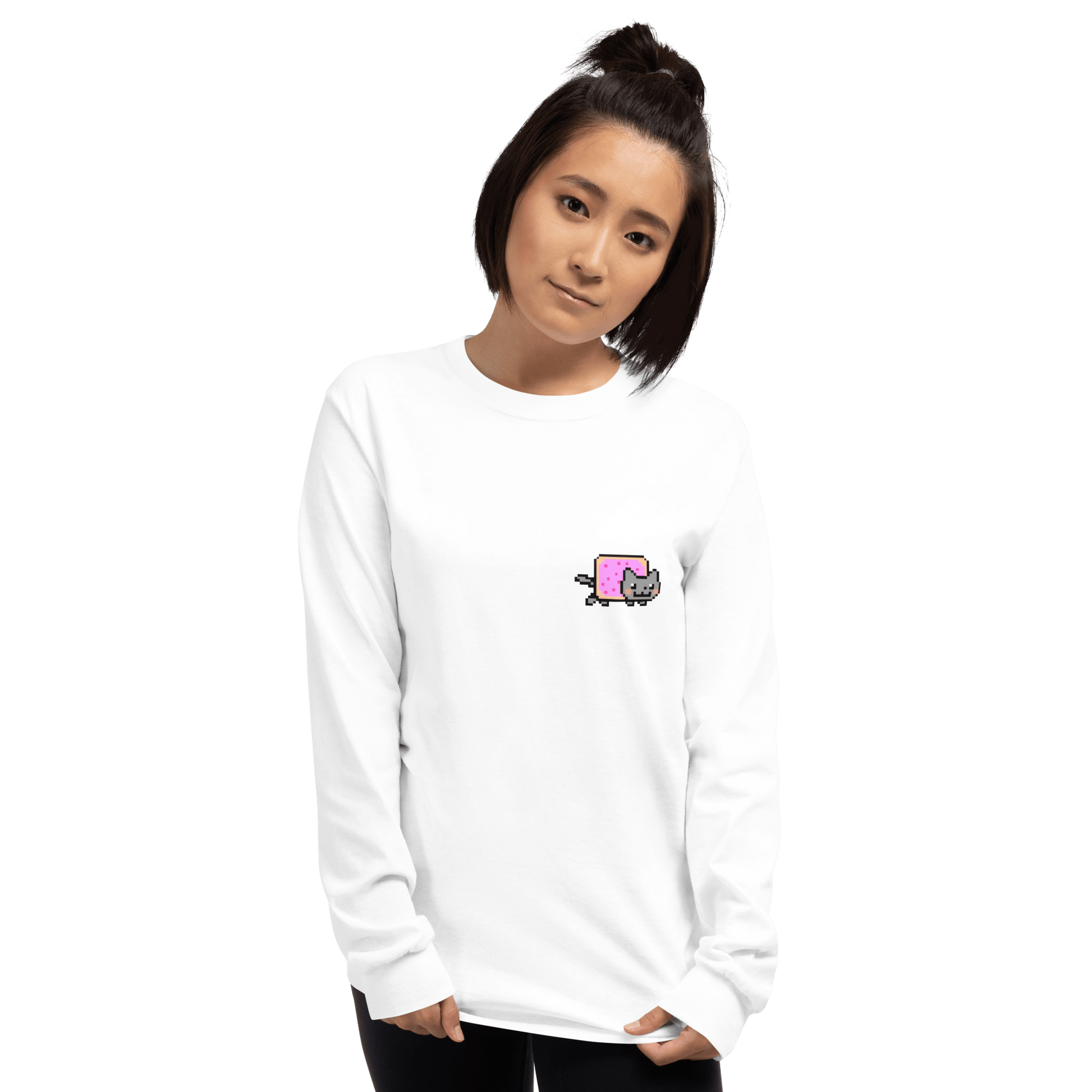 Nyan Cat Long Sleeve T-Shirt Meme - Sport Grey | Shirtposting
