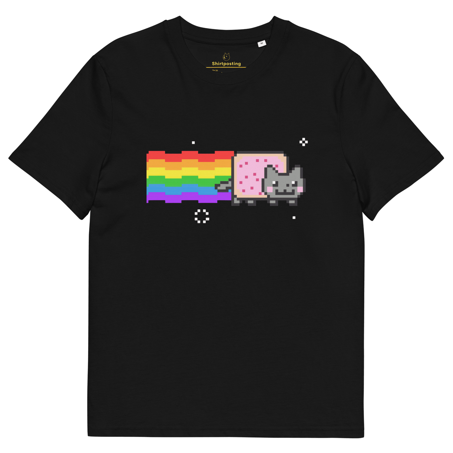 Nyan Cat Premium Organic T-Shirt Meme - Black | Shirtposting