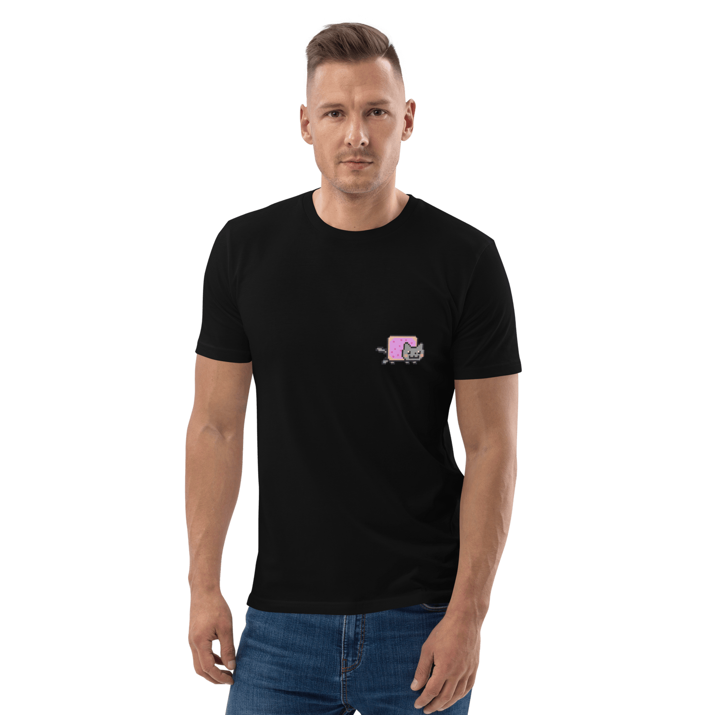 Nyan Cat Premium Organic T-Shirt Meme - Cotton Pink | Shirtposting