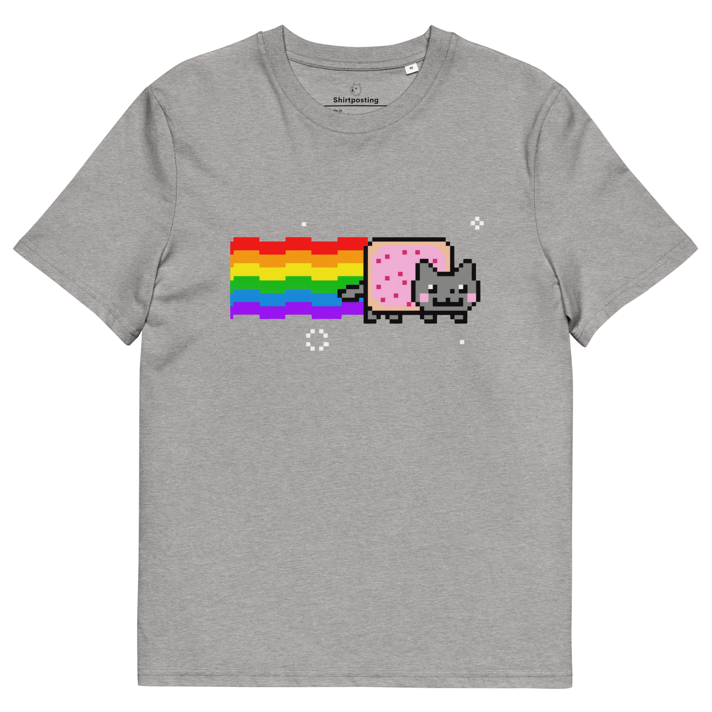 Nyan Cat Premium Organic T-Shirt Meme - Heather Grey | Shirtposting