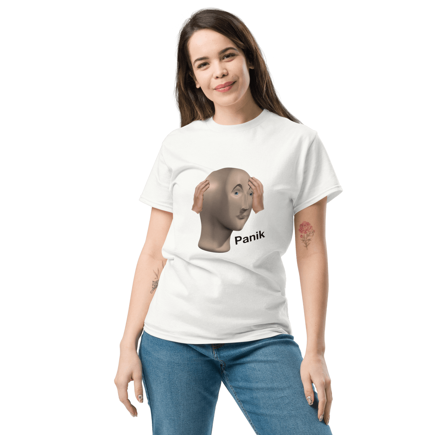 Panik Classic T-Shirt Meme - Ash | Shirtposting