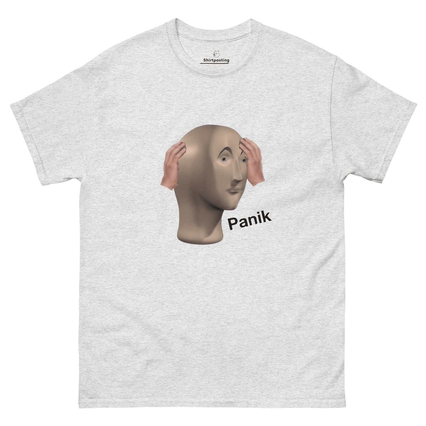 Panik Classic T-Shirt Meme - Ash | Shirtposting