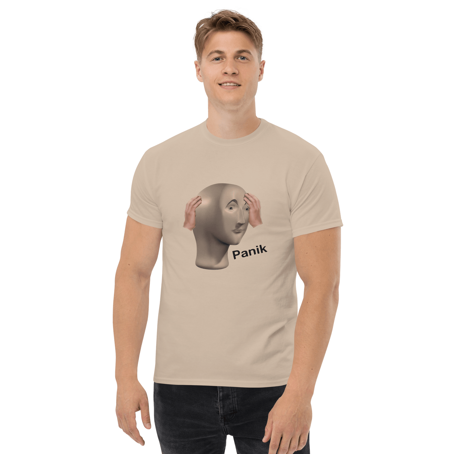 Panik Classic T-Shirt Meme - Ash | Shirtposting