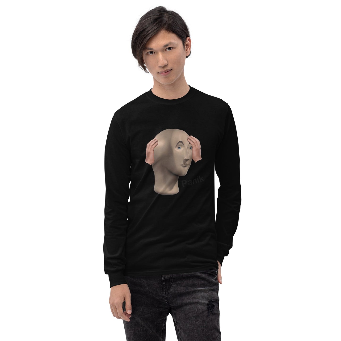 Panik Long Sleeve T-Shirt Meme - Ash | Shirtposting