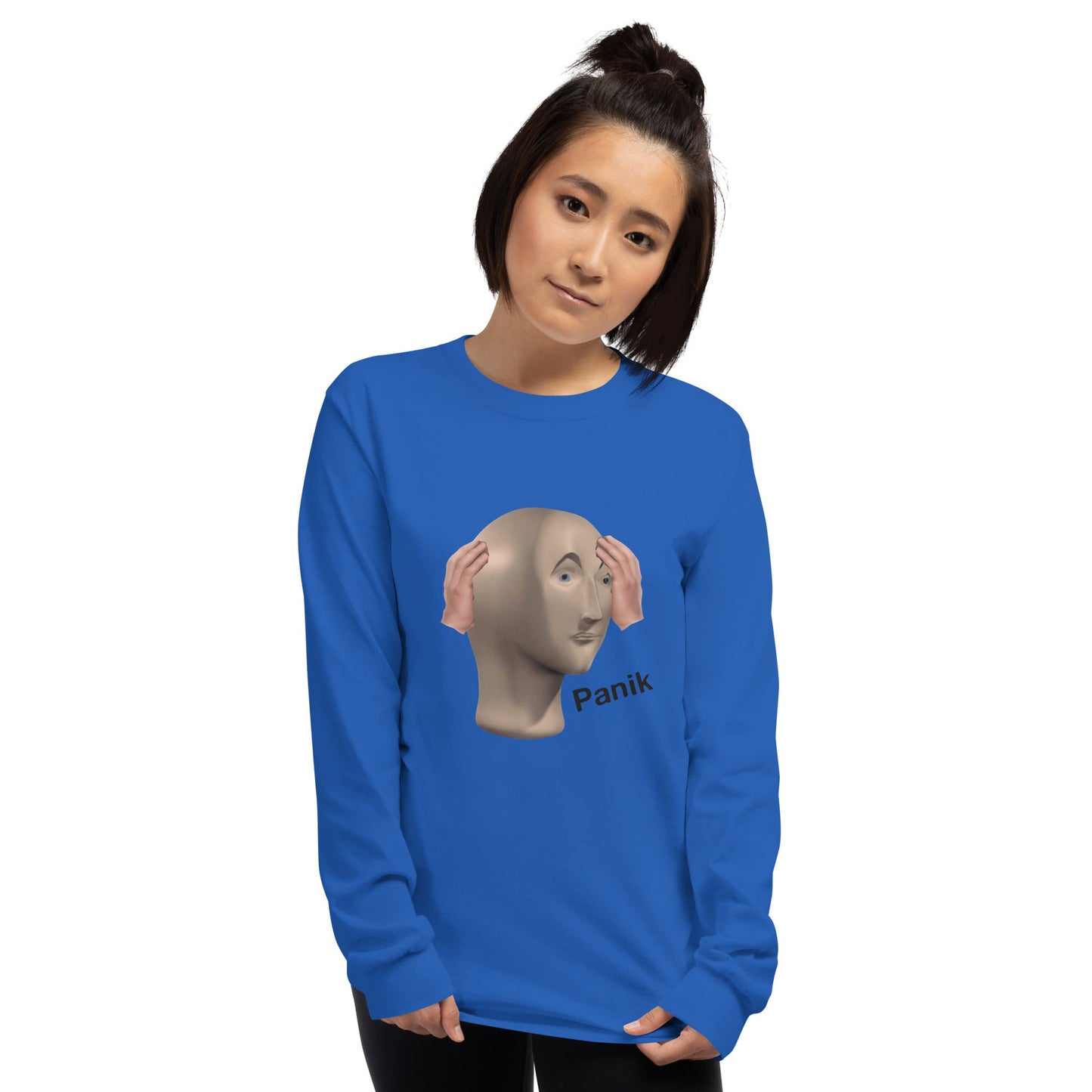 Panik Long Sleeve T-Shirt Meme - Ash | Shirtposting