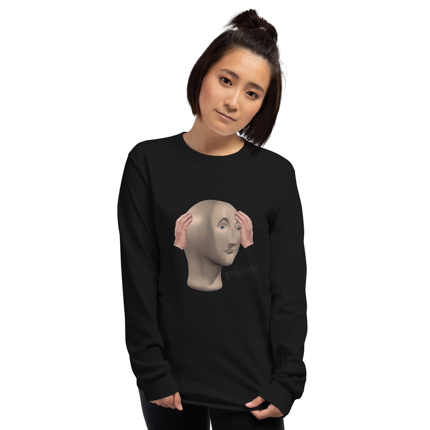 Panik Long Sleeve T-Shirt Meme - Ash | Shirtposting