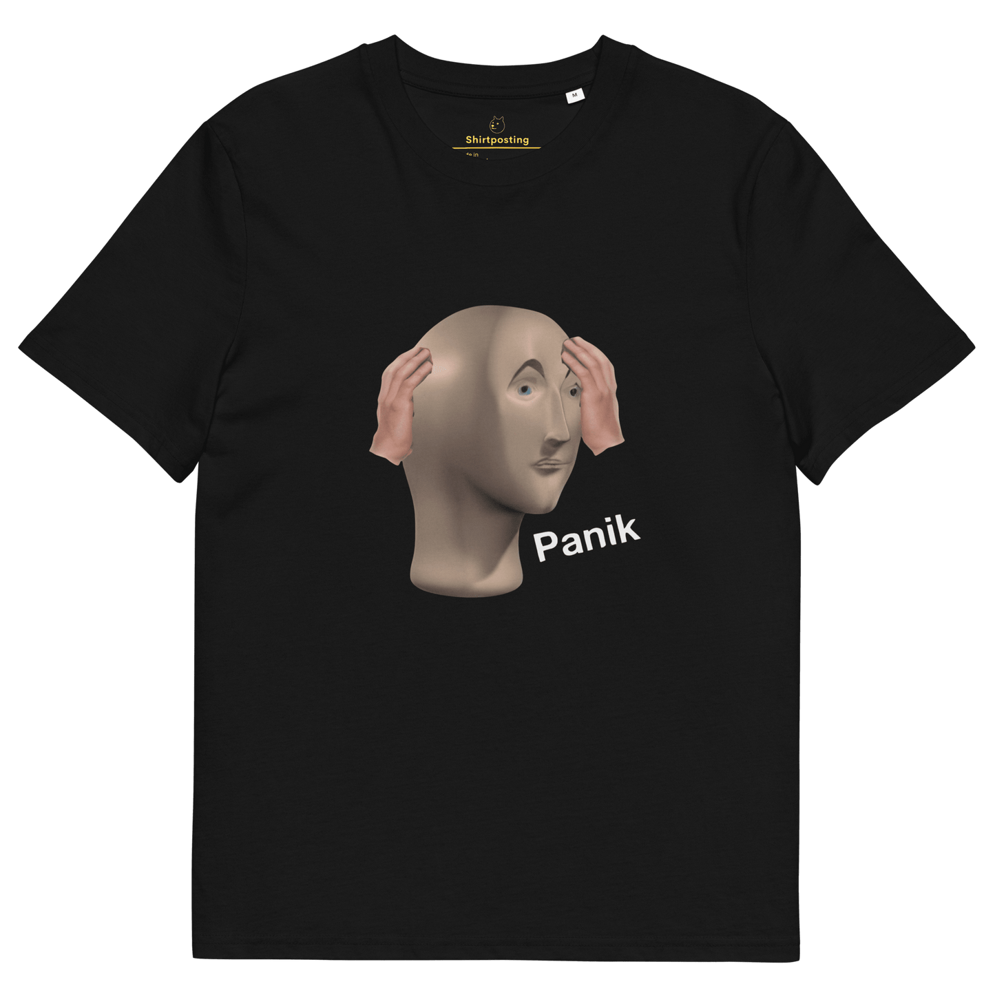 Panik Premium Organic T-Shirt Meme - Black | Shirtposting