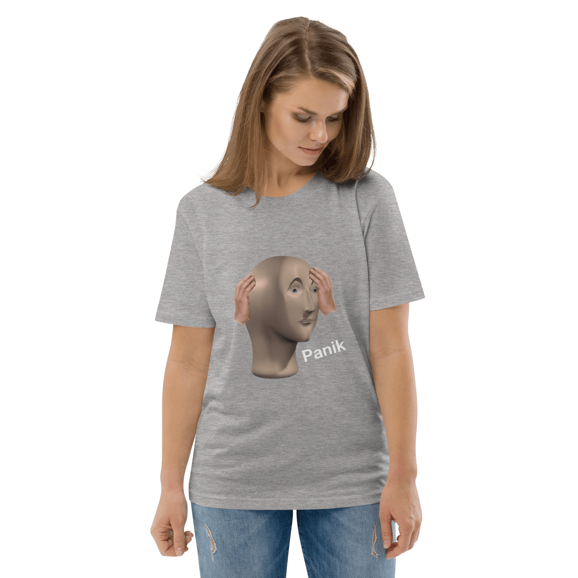 Panik Premium Organic T-Shirt Meme - Dark Heather Grey | Shirtposting