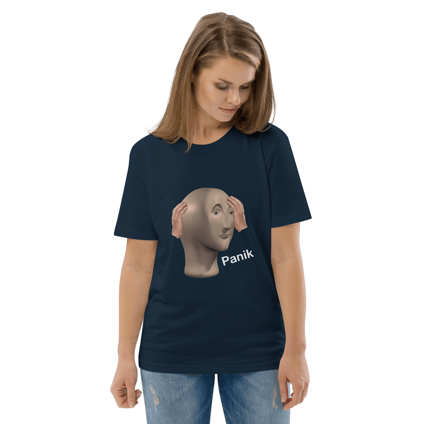 Panik Premium Organic T-Shirt Meme - Dark Heather Grey | Shirtposting
