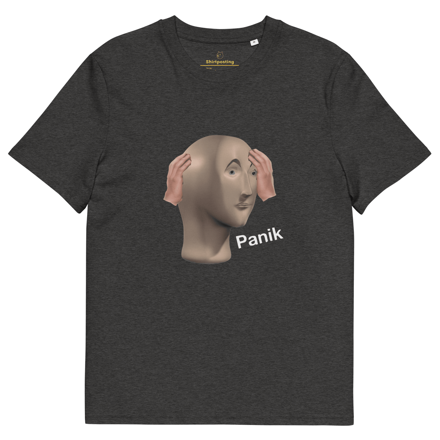 Panik Premium Organic T-Shirt Meme - Dark Heather Grey | Shirtposting