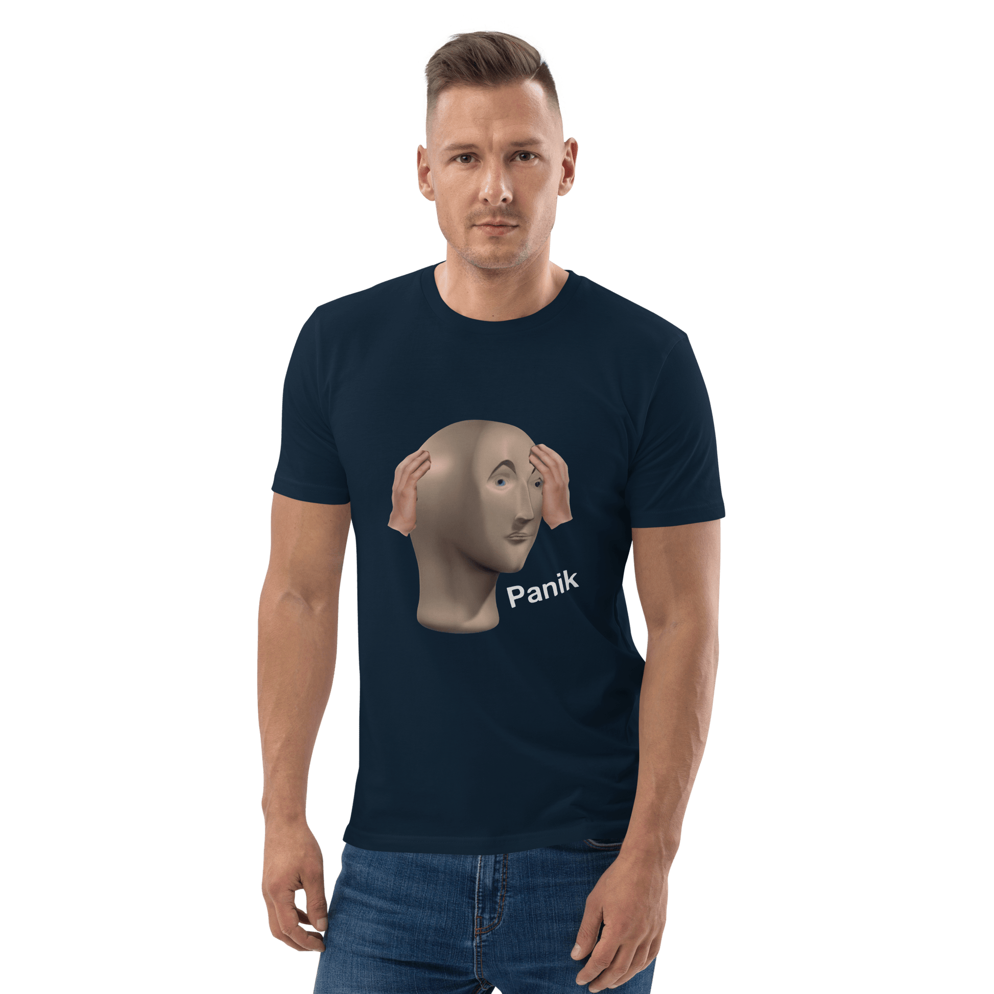 Panik Premium Organic T-Shirt Meme - Dark Heather Grey | Shirtposting