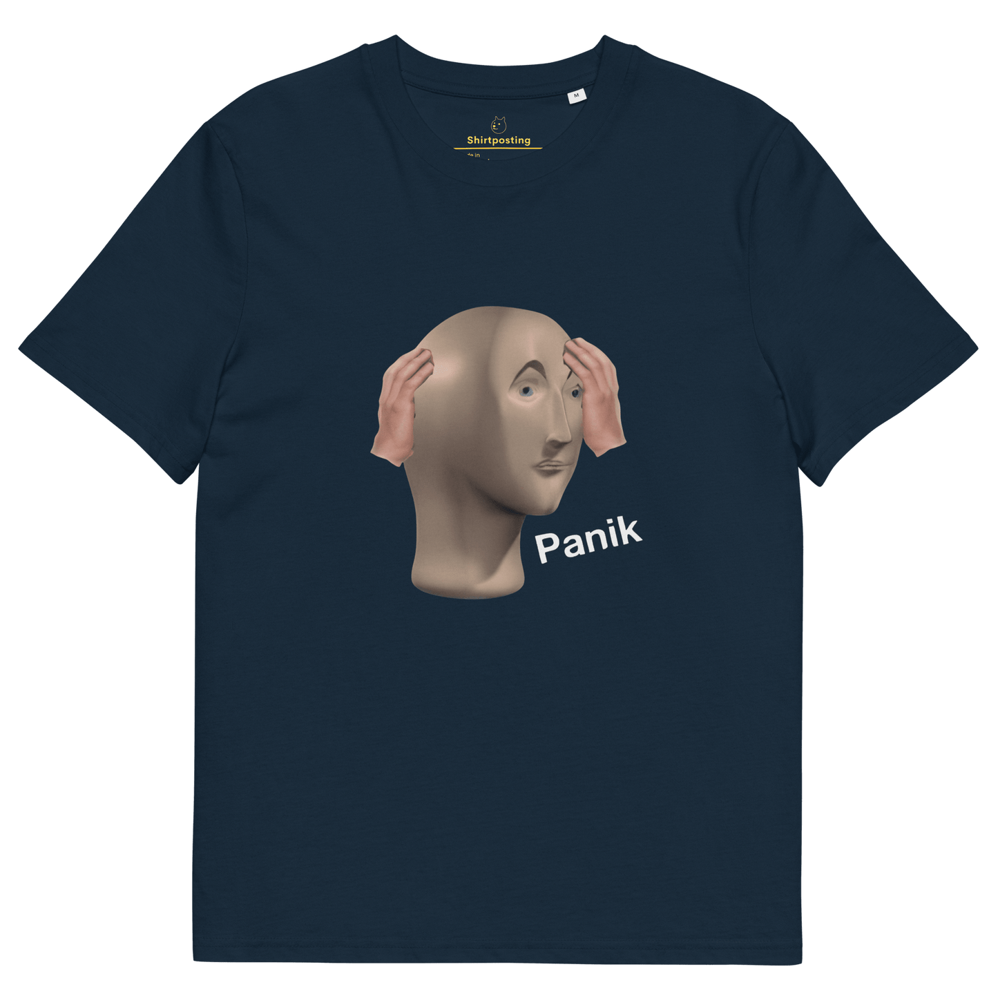 Panik Premium Organic T-Shirt Meme - French Navy | Shirtposting