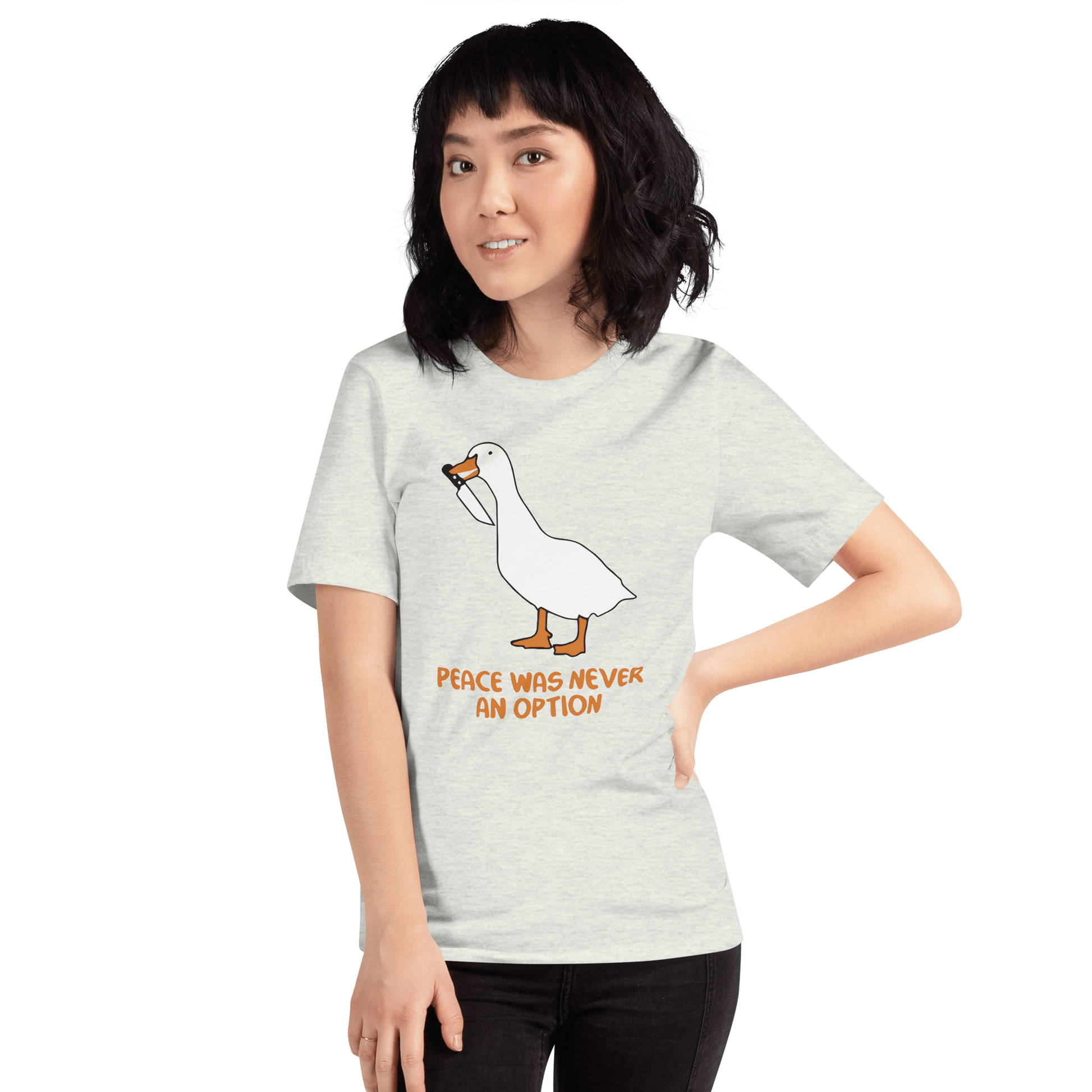 Peace Was Never An Option Classic T-Shirt Meme - Dark Grey | Shirtposting