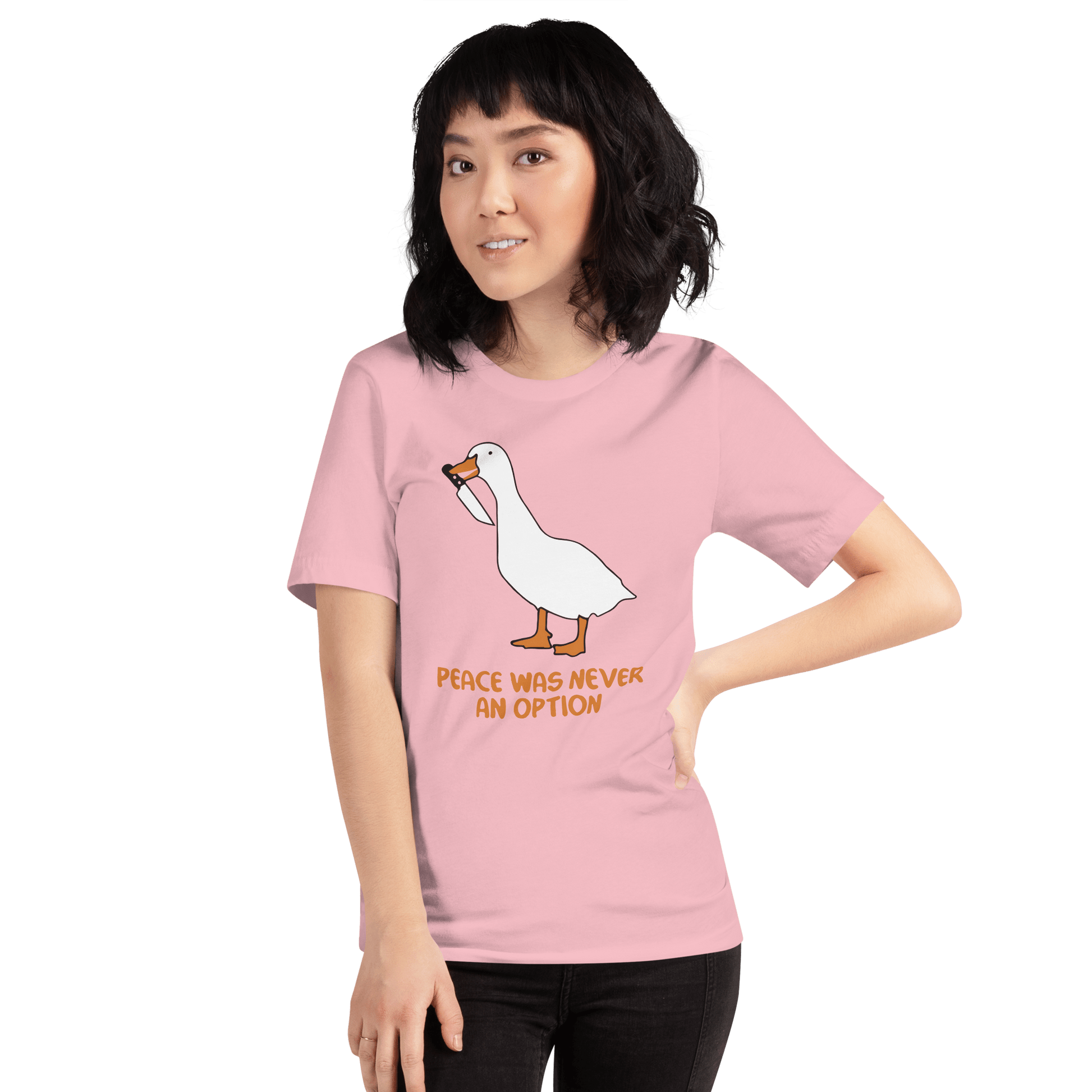 Peace Was Never An Option Classic T-Shirt Meme - Dark Grey | Shirtposting