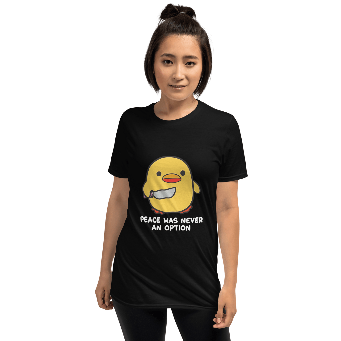 Peace Was Never An Option Classic T-Shirt Meme - Dark Heather Grey | Shirtposting