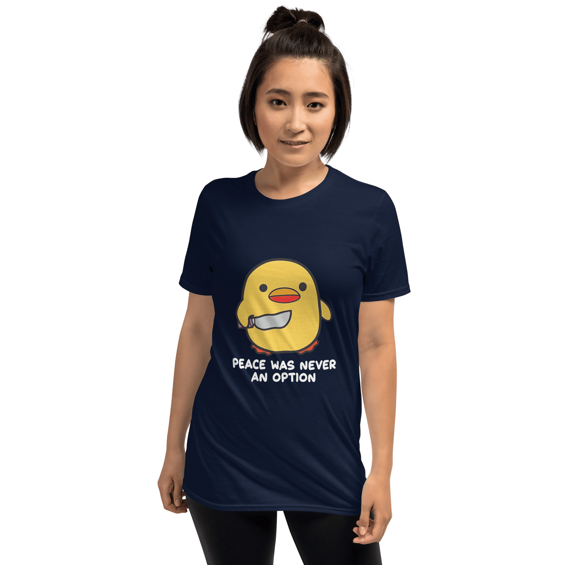 Peace Was Never An Option Classic T-Shirt Meme - Dark Heather Grey | Shirtposting