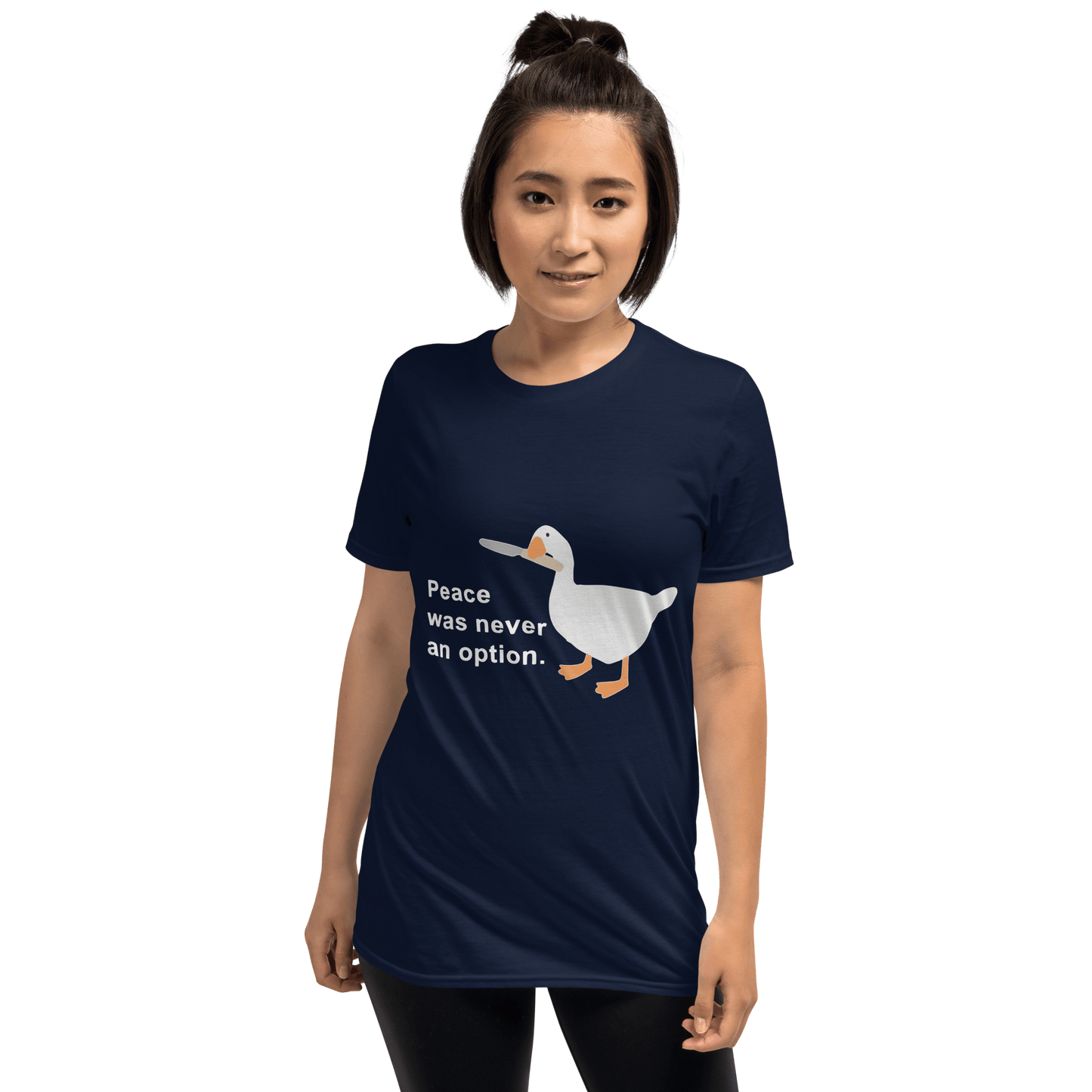 Peace Was Never An Option Classic T-Shirt Meme - Dark Heather Grey | Shirtposting