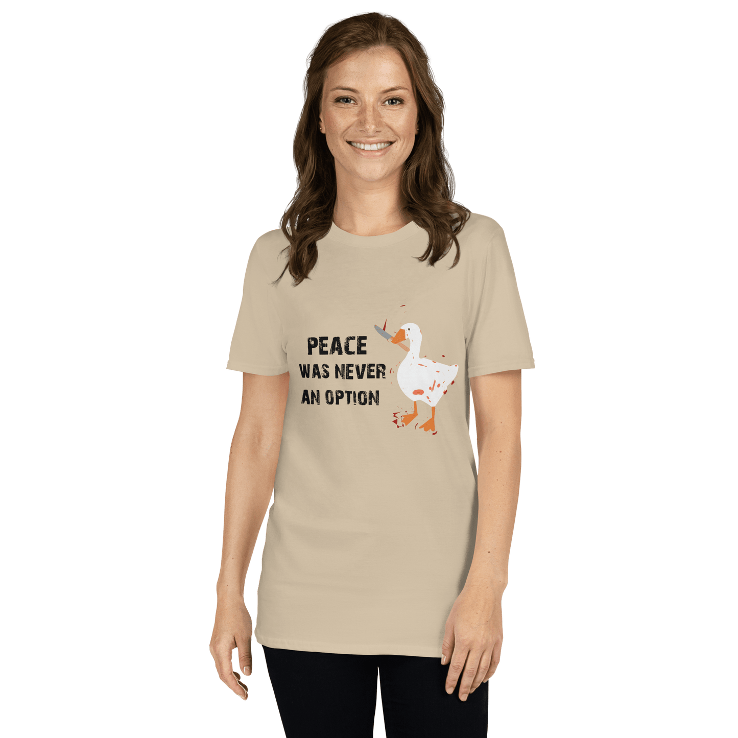 Peace Was Never An Option Classic T-Shirt Meme - Sand | Shirtposting