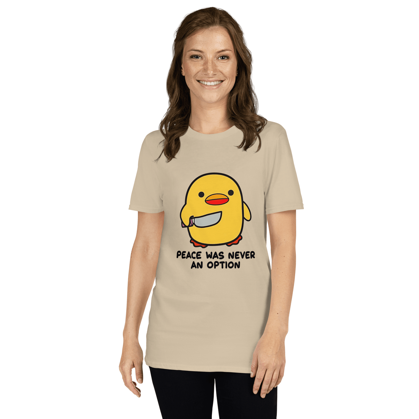 Peace Was Never An Option Classic T-Shirt Meme - Sand | Shirtposting
