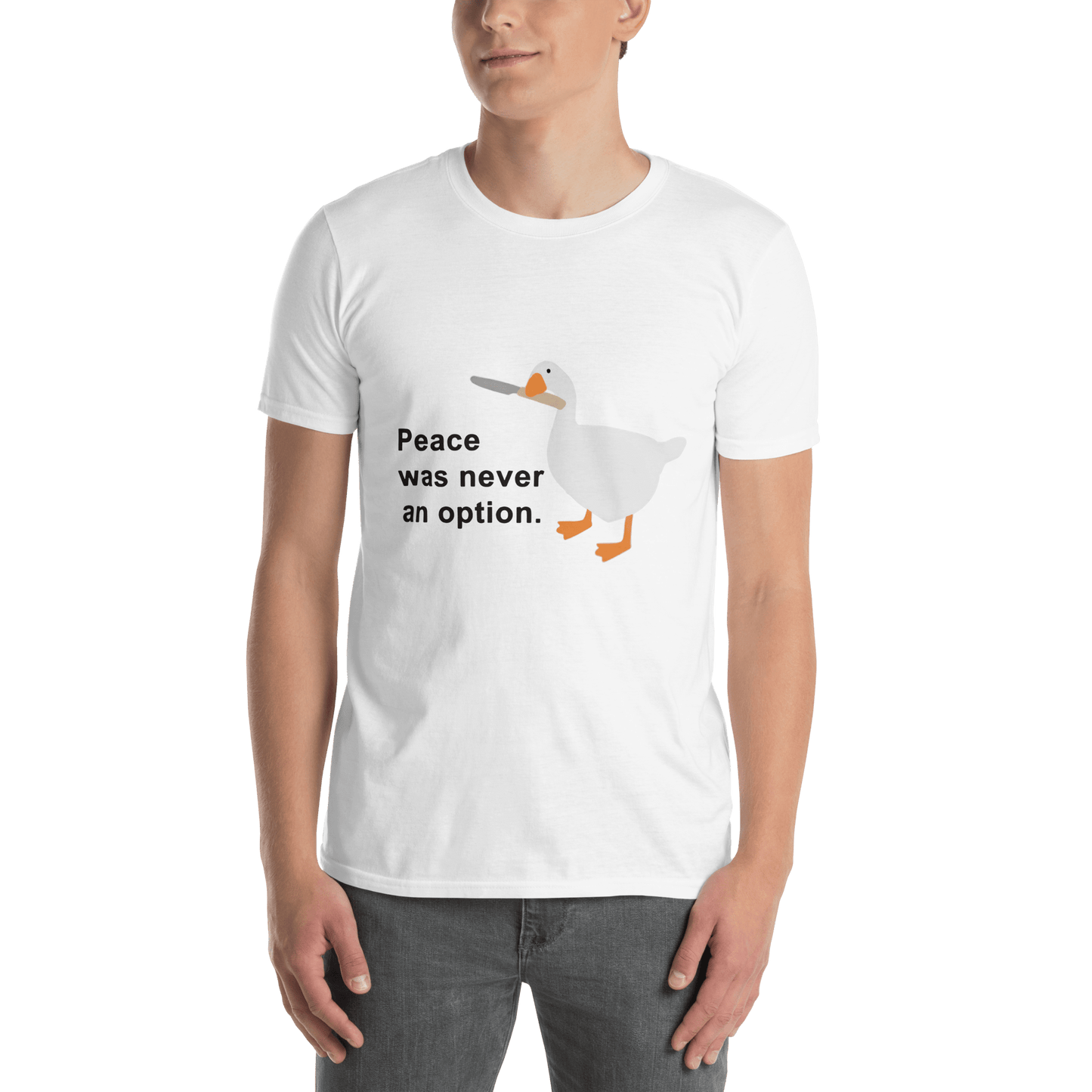 Peace Was Never An Option Classic T-Shirt Meme - Sand | Shirtposting