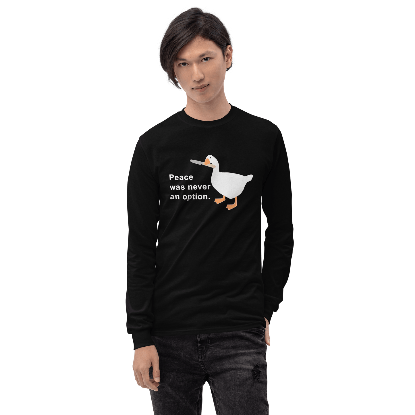 Peace Was Never An Option Long Sleeve T-Shirt Meme - Royal | Shirtposting