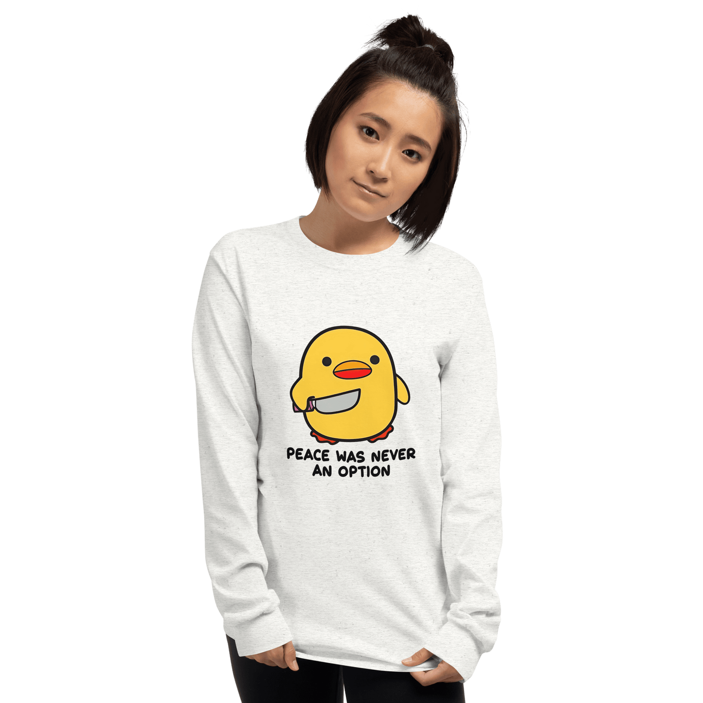 Peace Was Never An Option Long Sleeve T-Shirt Meme - Sand | Shirtposting