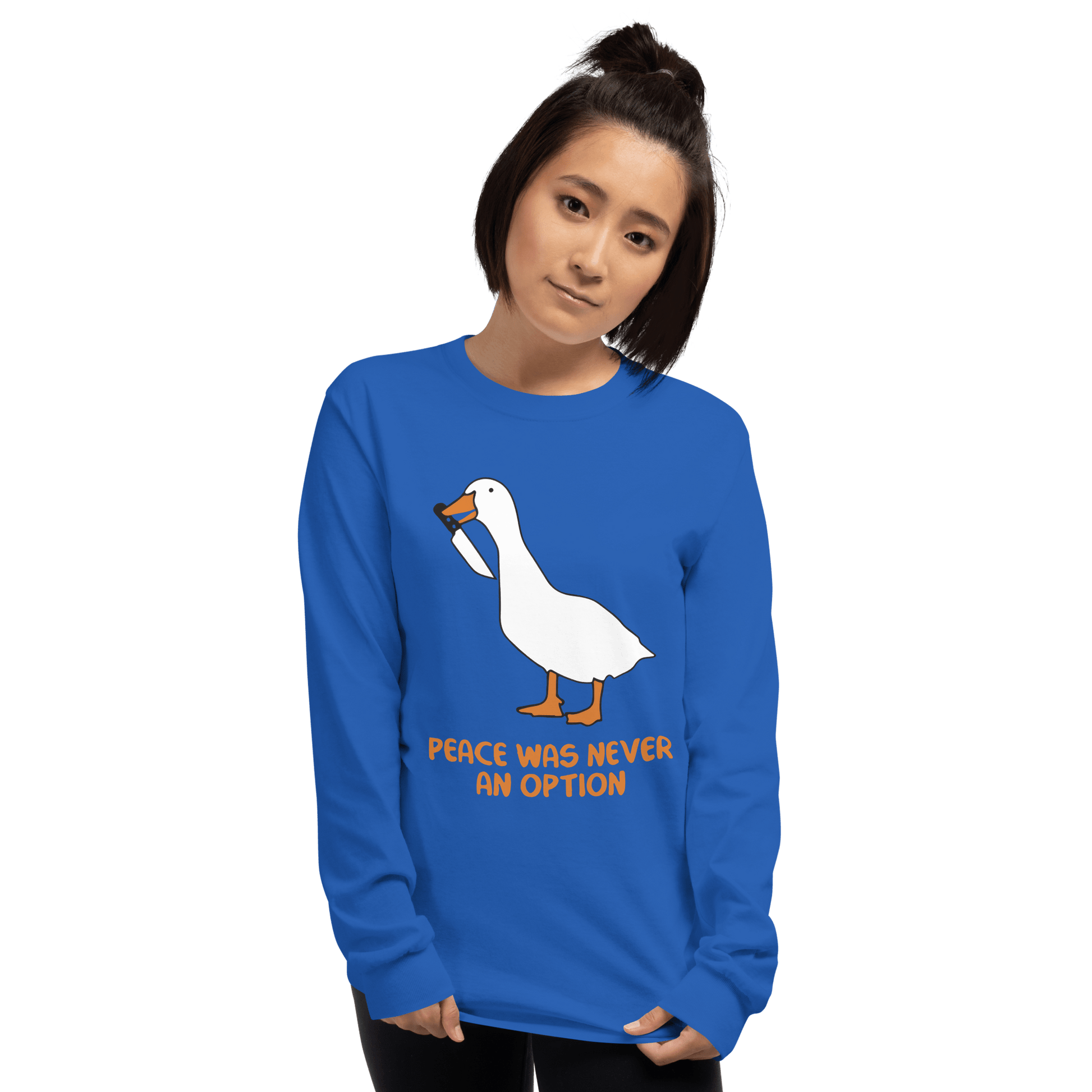 Peace Was Never An Option Long Sleeve T-Shirt Meme - Sand | Shirtposting