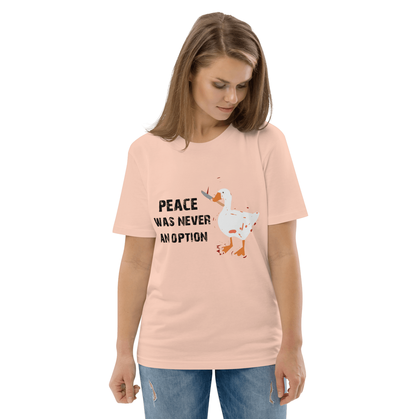 Peace Was Never An Option Premium Organic T-Shirt Meme - Desert Dust | Shirtposting