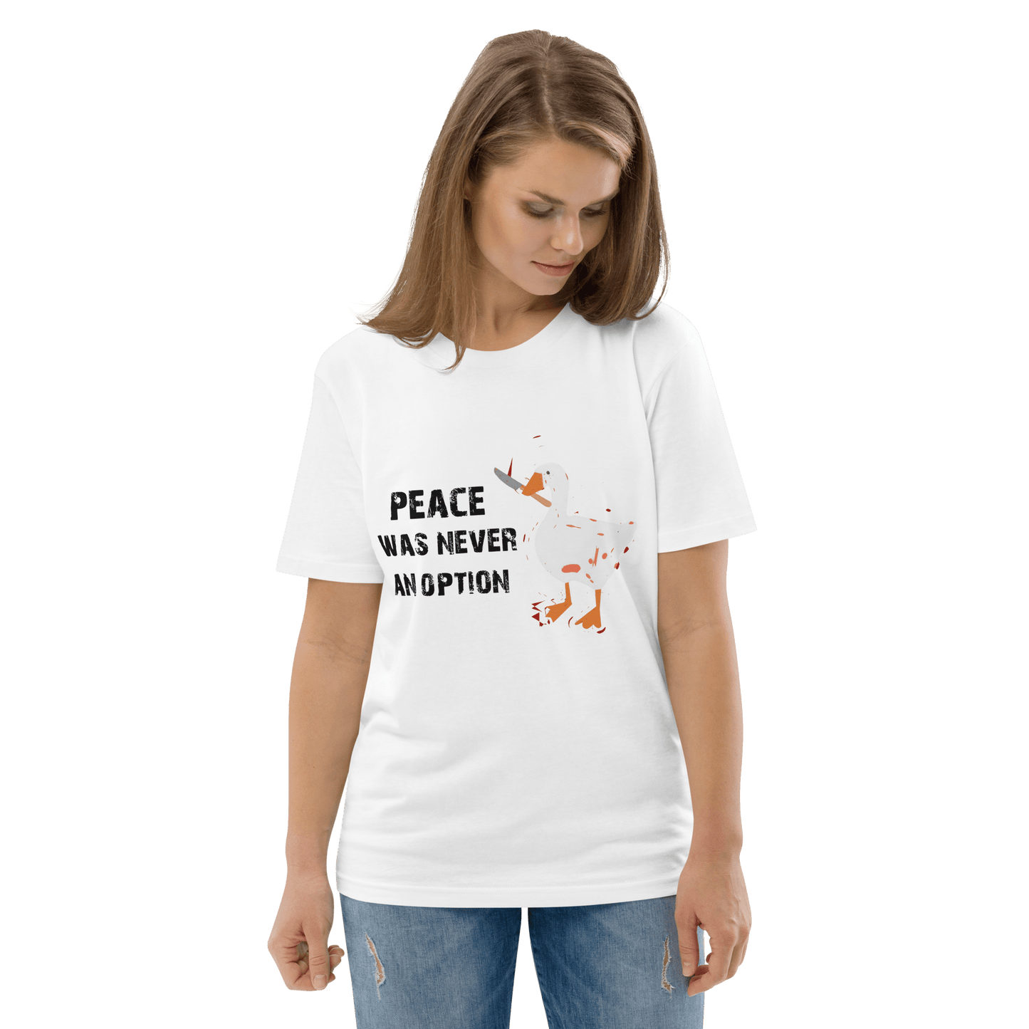 Peace Was Never An Option Premium Organic T-Shirt Meme - Desert Dust | Shirtposting