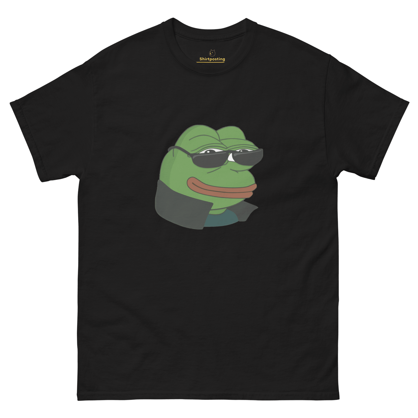 Pepe Classic T-Shirt Meme - Black | Shirtposting